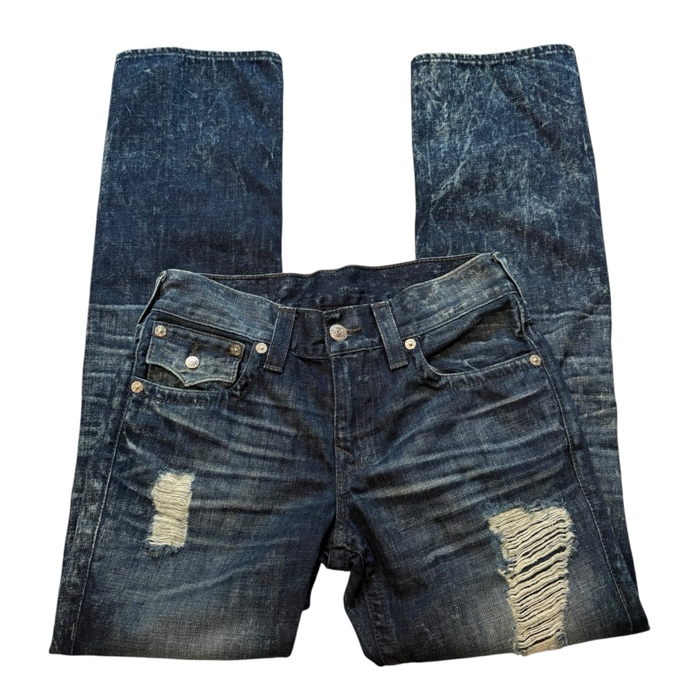 True Religion Straight w/Flaps Zipper Pocket
Ripped Jeans, Sz 30 Waist - Picture 5 of 16
